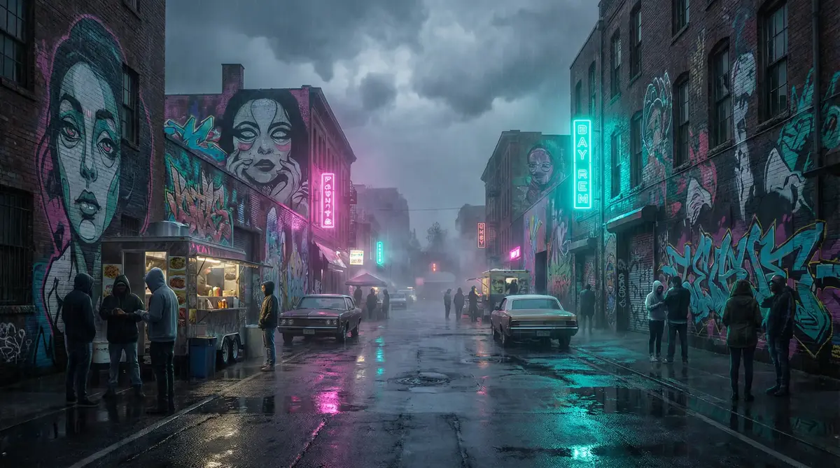 极道毁灭 - 雨夜壁画街